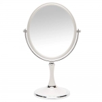 Desk Mirror Vintage Table Mirror with Stand 8-inch Double Sided Swivel Mirror 1X/3X