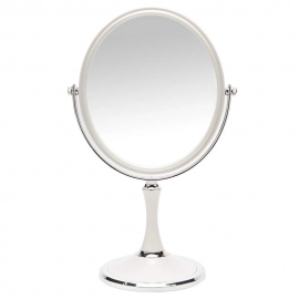 Desk Mirror Vintage Table Mirror with Stand 8-inch Double Sided Swivel Mirror 1X/3X